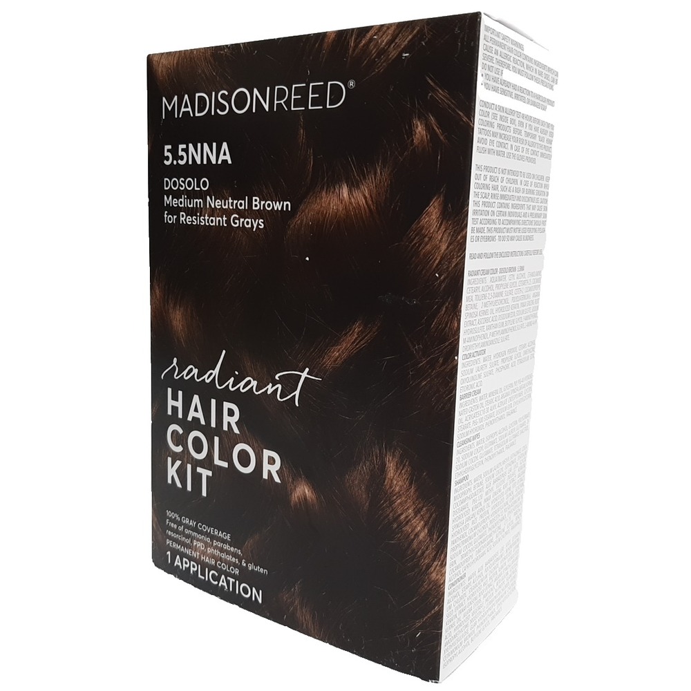 Madison Reed Radiant Hair Color Kit 5.5NNA DOSOLO Medium Neutral Brown 1 App.